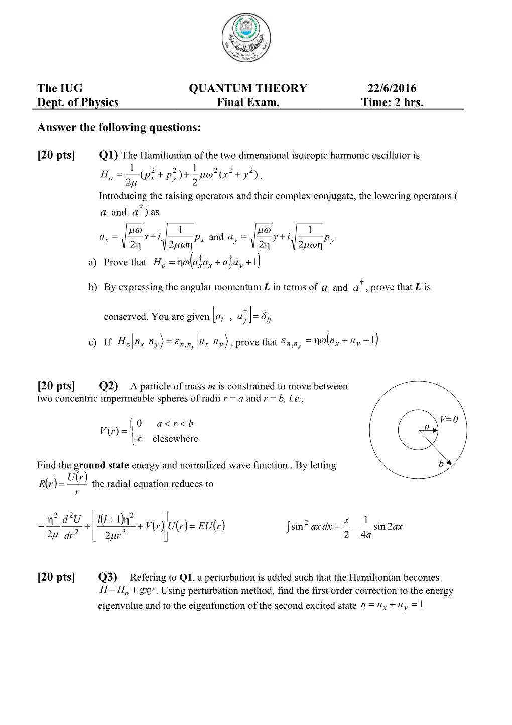 Quantum Theory Ii