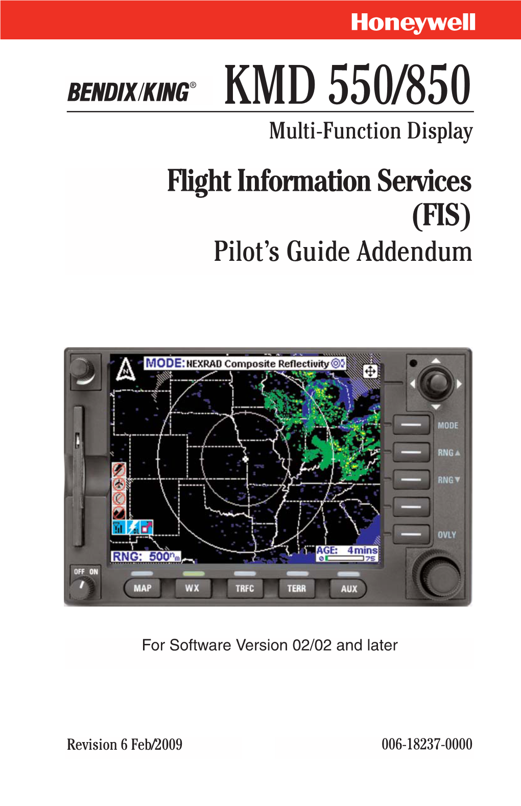 KMD 550/850 Multi-Function Display Flight Information Services (FIS) Pilot’S Guide Addendum