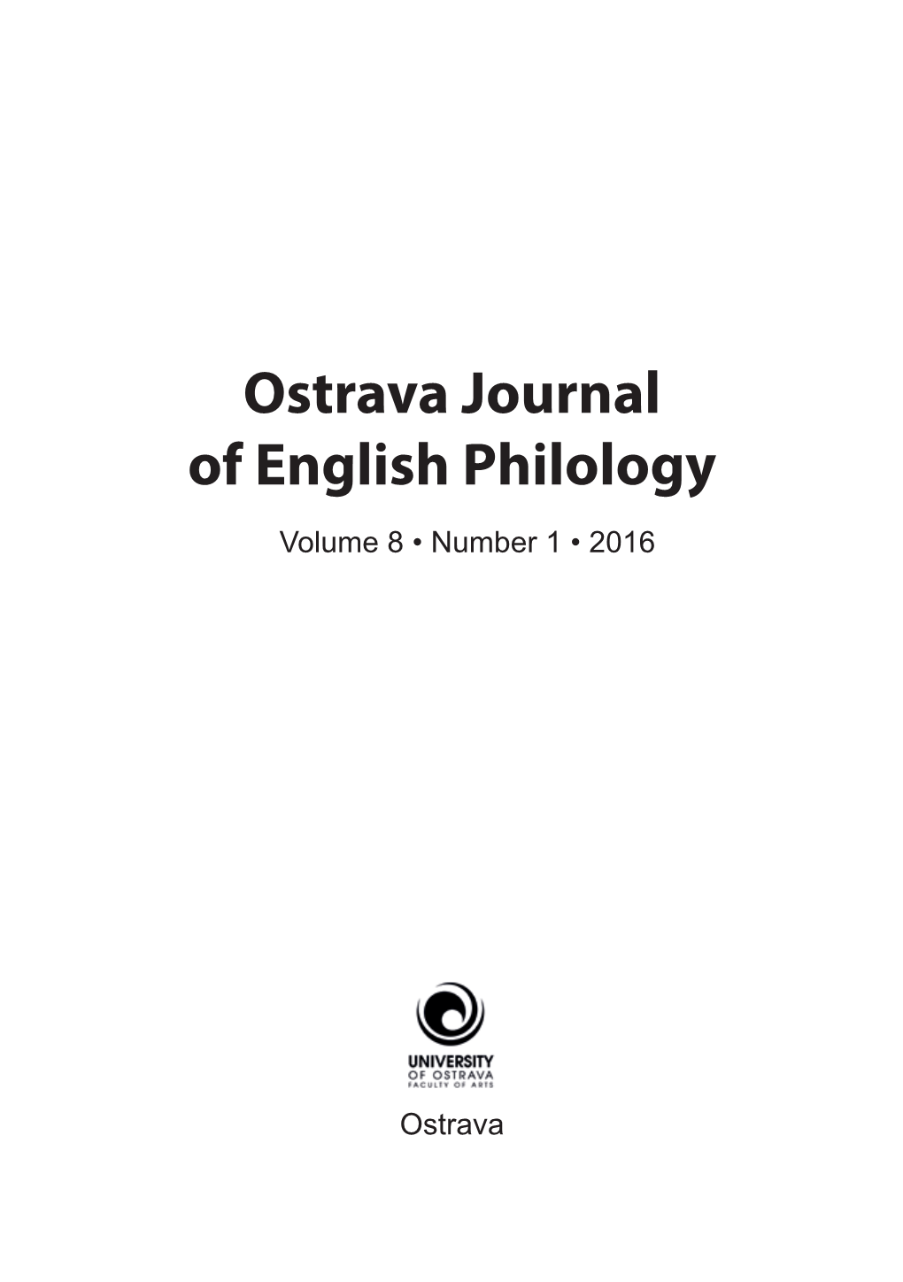 Ostrava Journal of English Philology