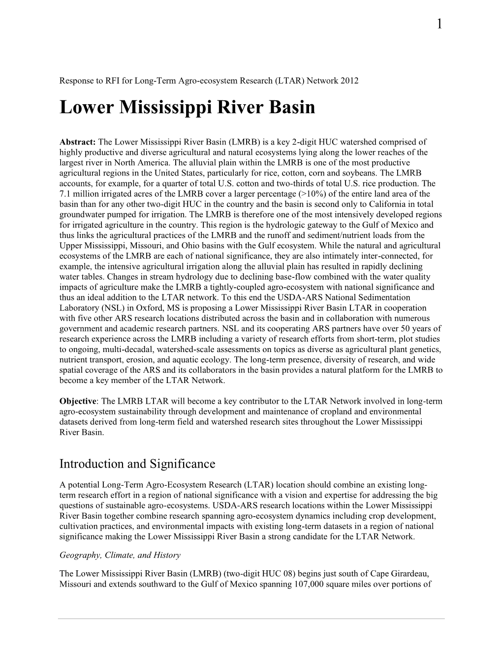 Lower Mississippi River Basin