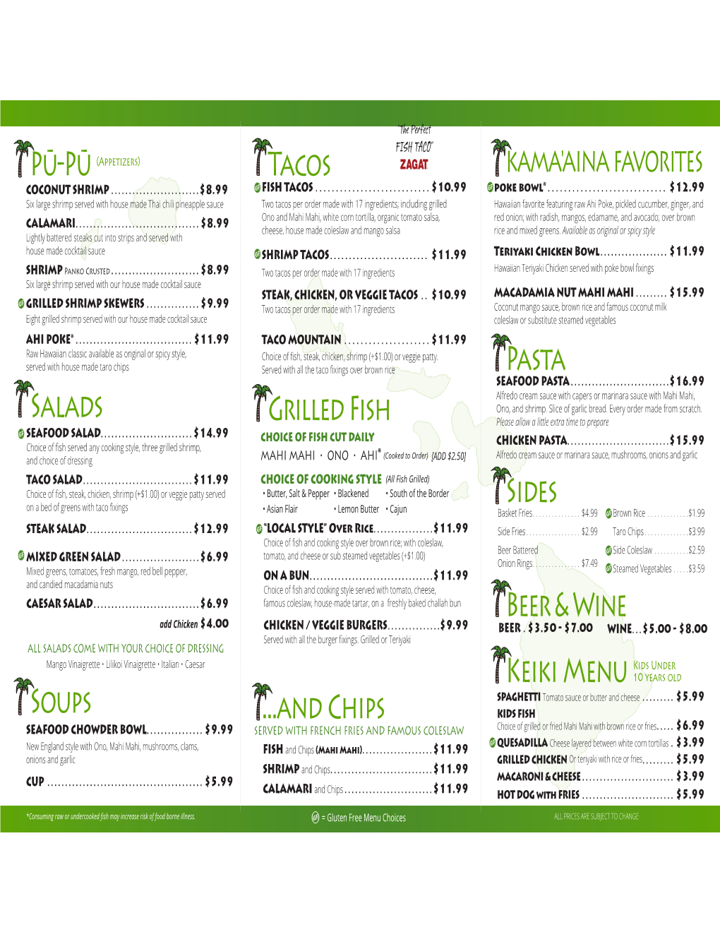 Menu PDF Download