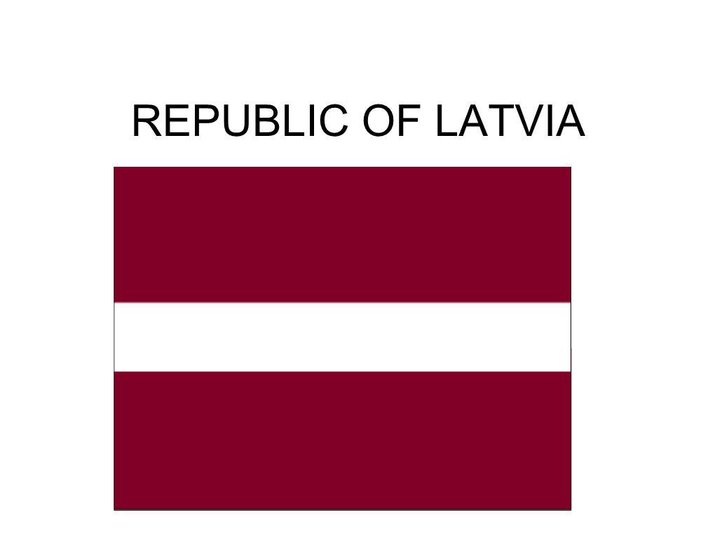 Republic of Latvia Latvian Region Map