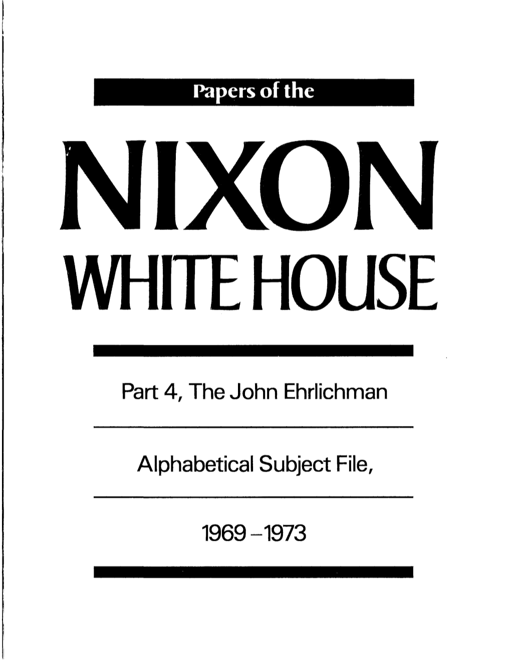 ^Q^^^Efib NIXON WHITE HOUSE