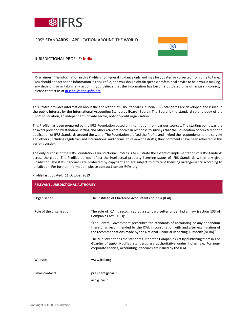 India IFRS Profile