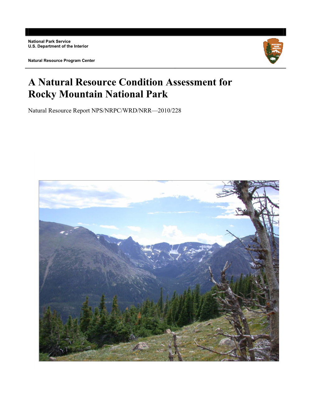 A Natural Resource Condition Assessment for Rocky Mountain National Park