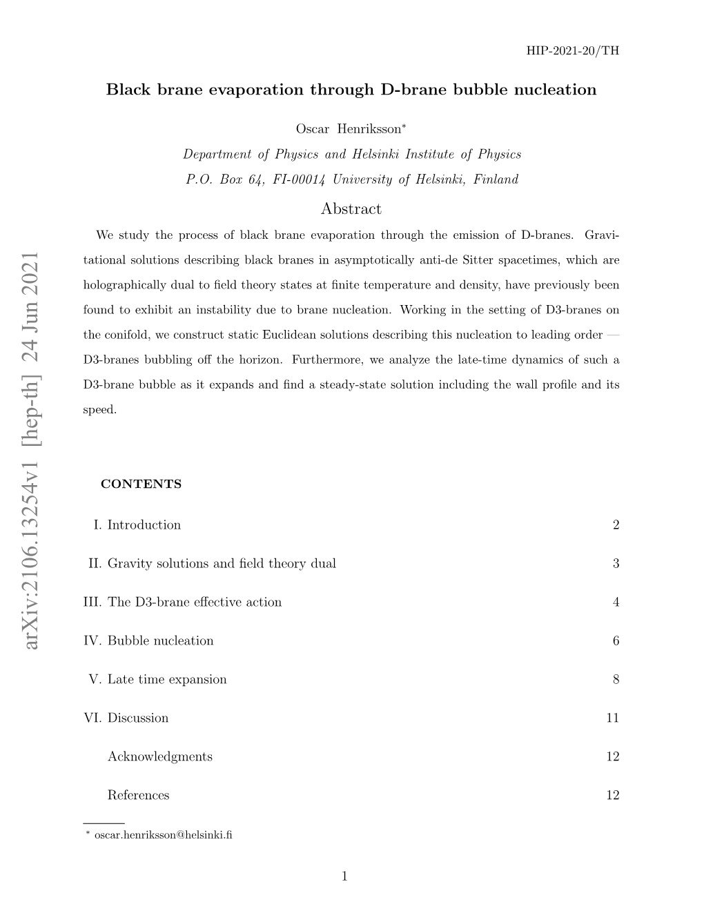 Black Brane Evaporation Through D-Brane Bubble Nucleation