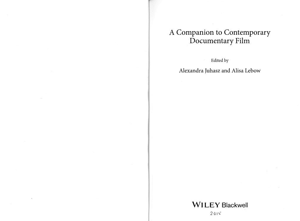 A Companion to Contemporary Documentary Filn1