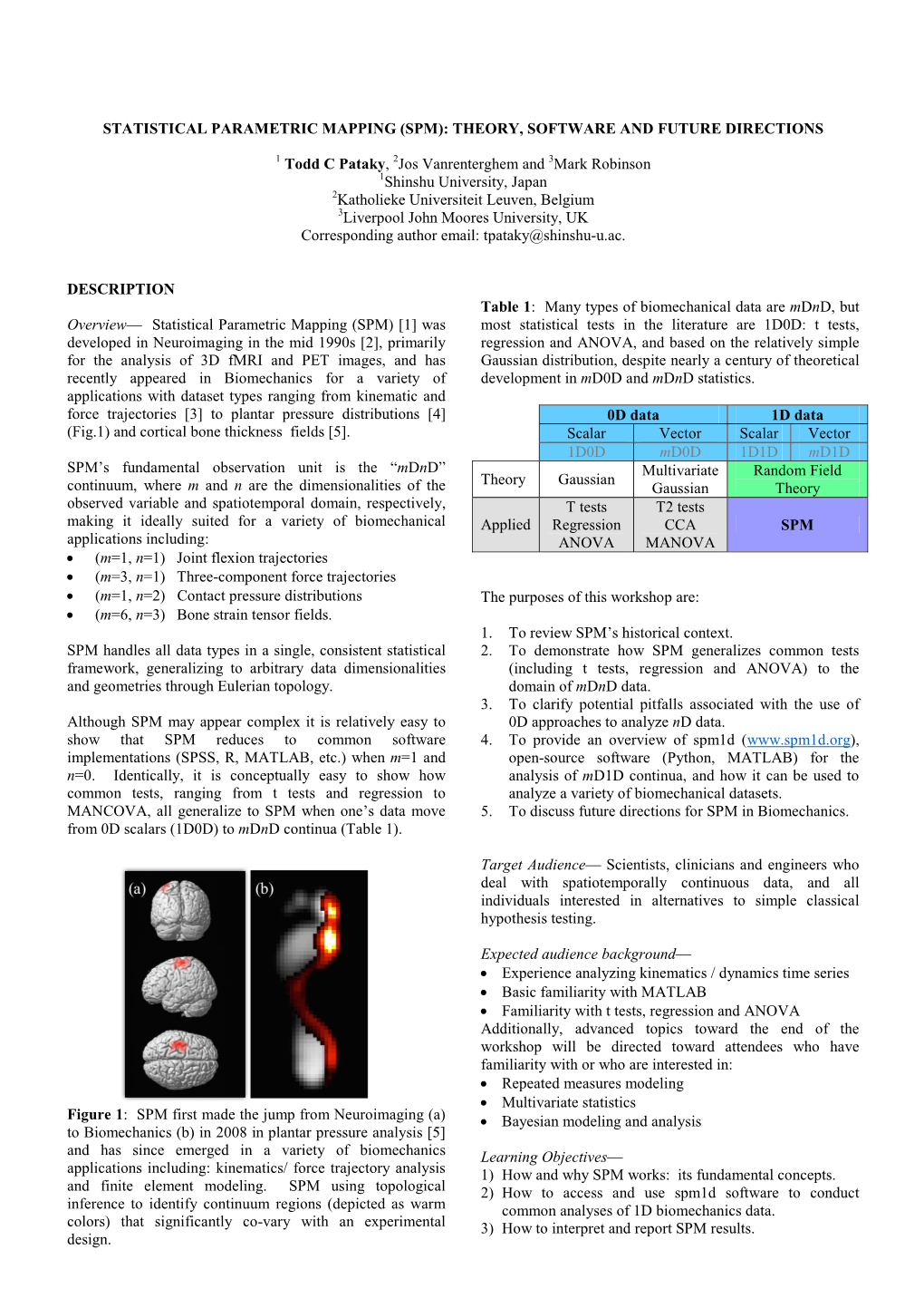 Statistical Parametric Mapping (Spm): Theory, Software and Future Directions