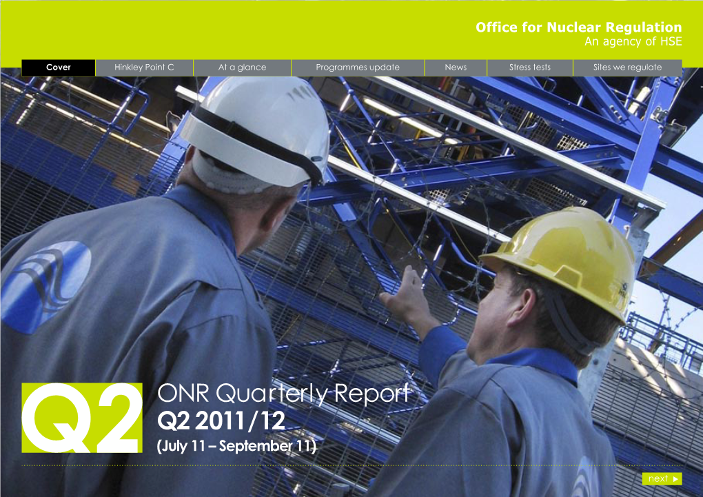 ONR Quarterly Report Q2 2011/12 (July 11 – September 11)