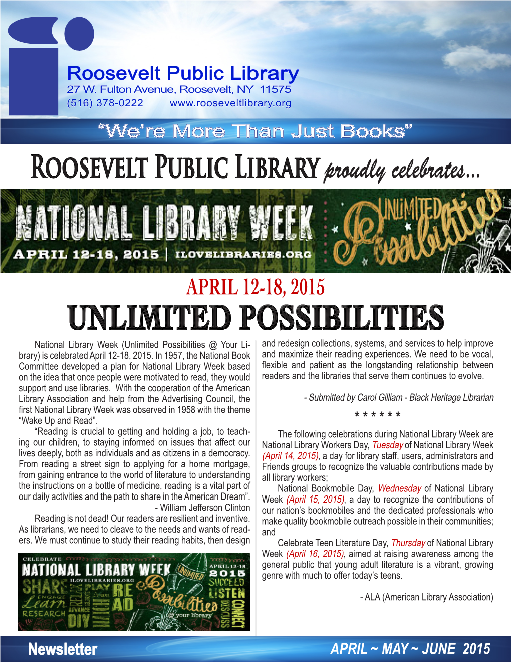 Roosevelt Public Library Proudly Celebrates