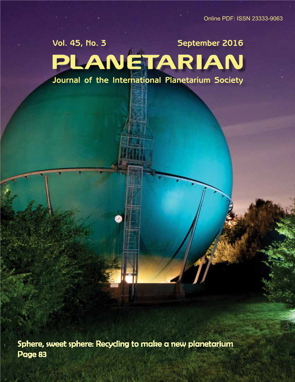 Sphere, Sweet Sphere: Recycling to Make a New Planetarium Page 83