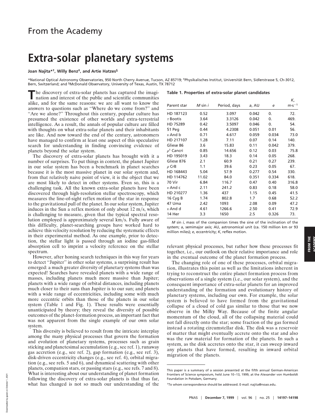 Extra-Solar Planetary Systems