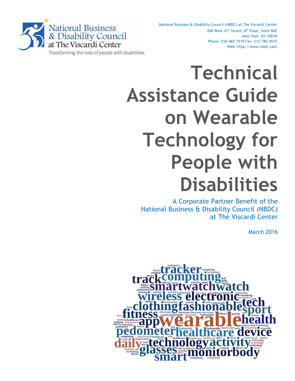 Technical Assistance Guide on Wearable Technology for People