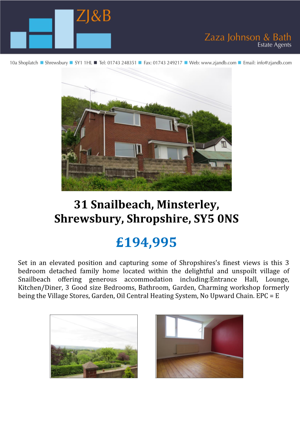 31 Snailbeach, Minsterley, Shrewsbury, Shropshire, SY5 0NS