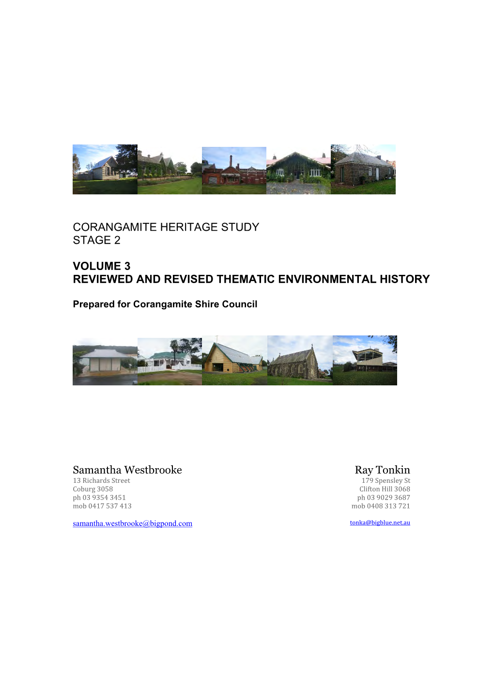 Corangamite Heritage Study Stage 2 Volume 3 Reviewed