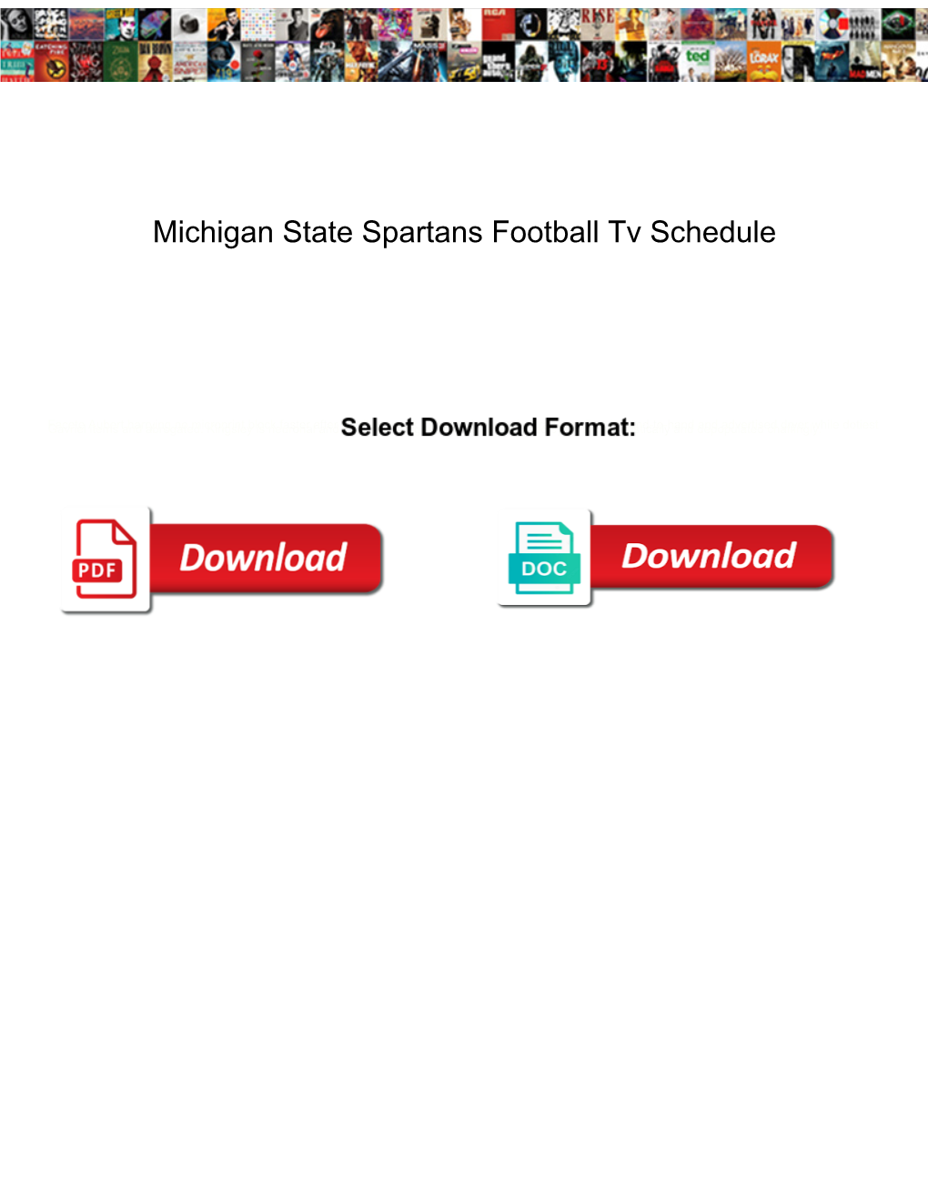 Michigan State Spartans Football Tv Schedule