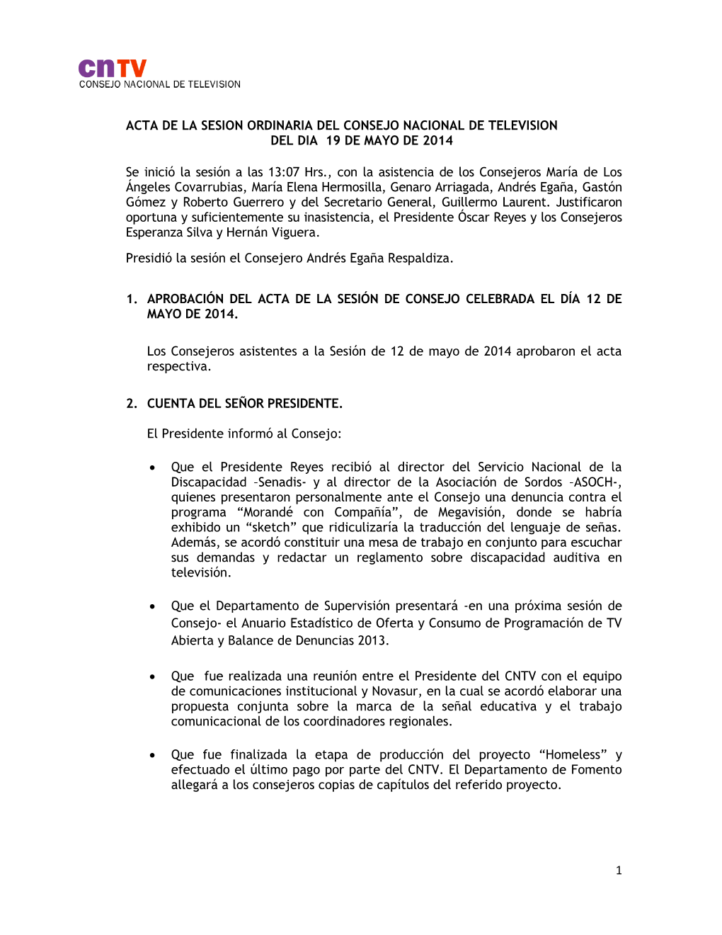 1 Acta De La Sesion Ordinaria Del Consejo Nacional De