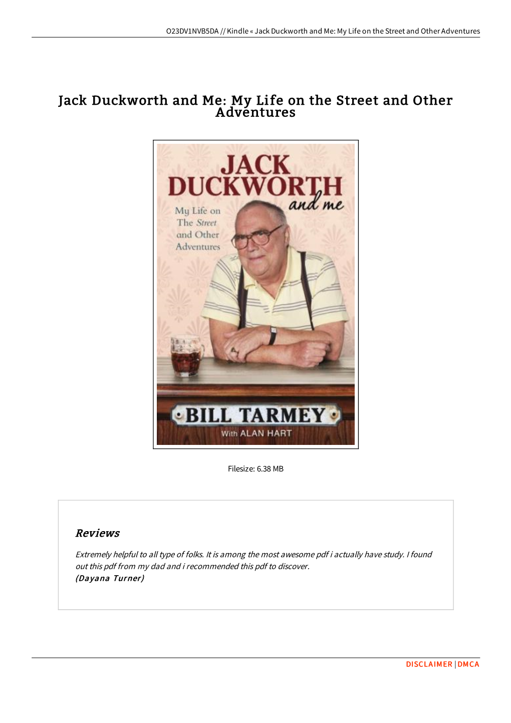 Jack Duckworth and Me: My Life on the Street and Other Adventures