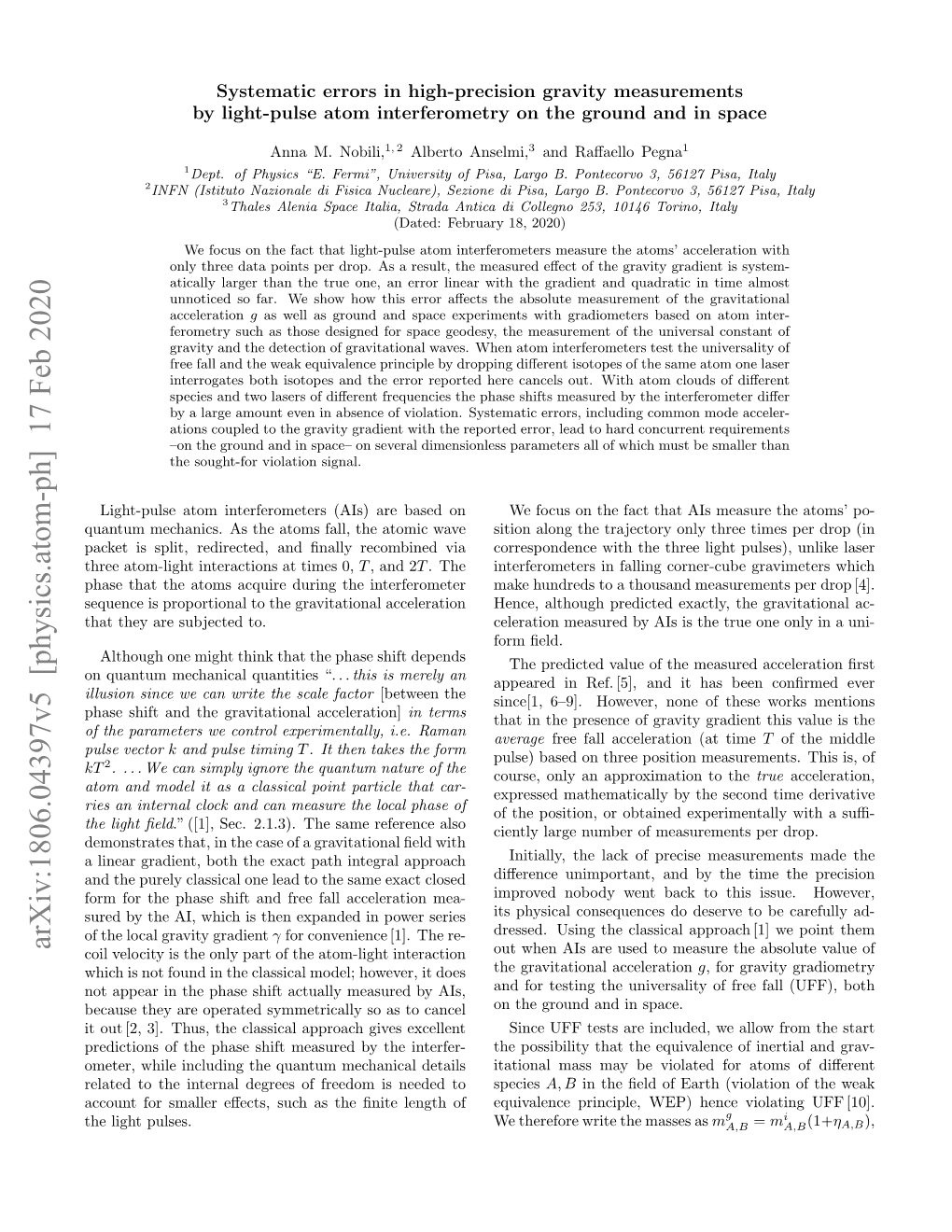 Systematic Errors in High-Precision Gravity Measurements by Light-Pulse Atom Interferometry on the Ground and in Space