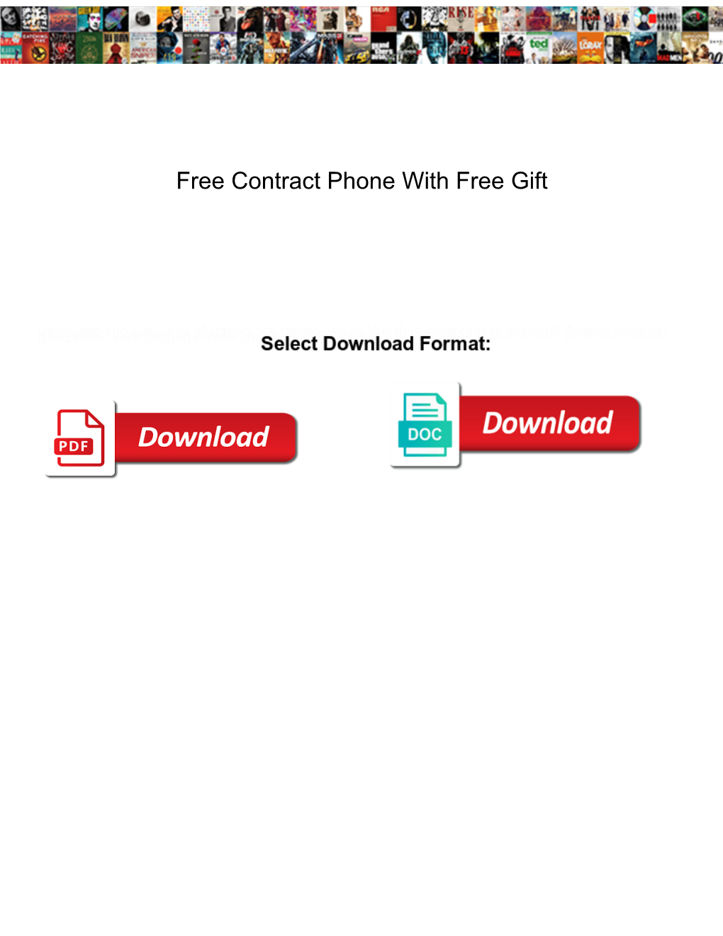 Free Contract Phone with Free Gift