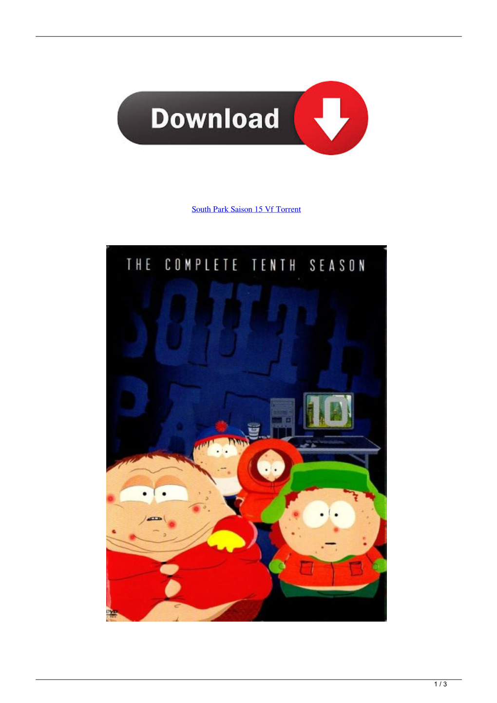 South Park Saison 15 Vf Torrent