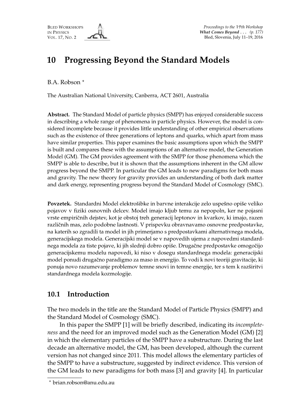 10 Progressing Beyond the Standard Models