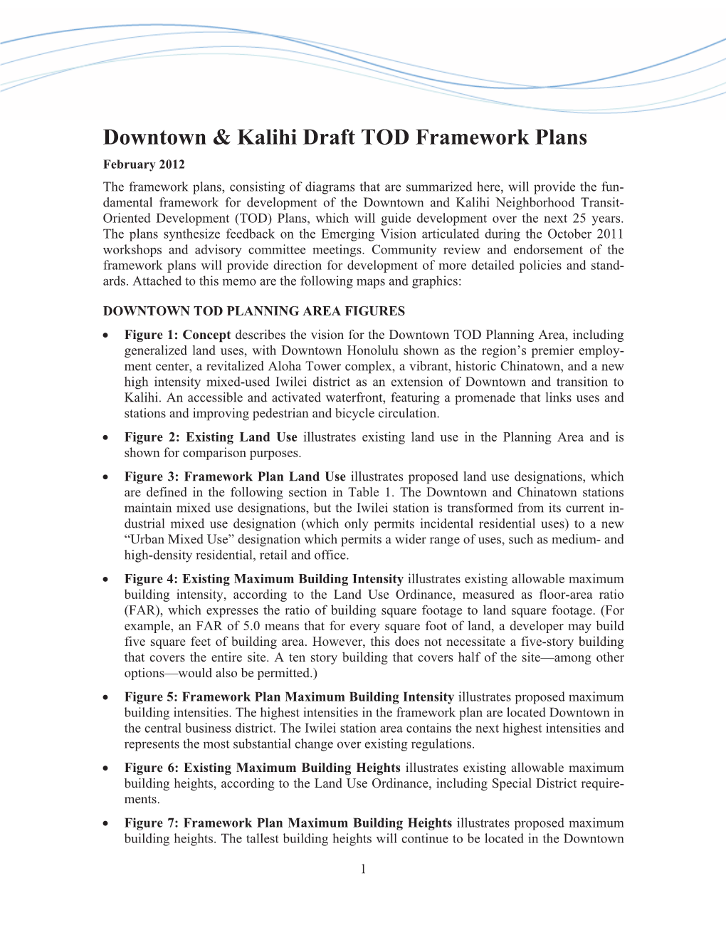 Downtown & Kalihi Draft TOD Framework Plans