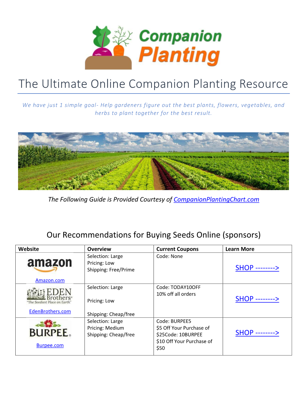 The Ultimate Online Companion Planting Resource