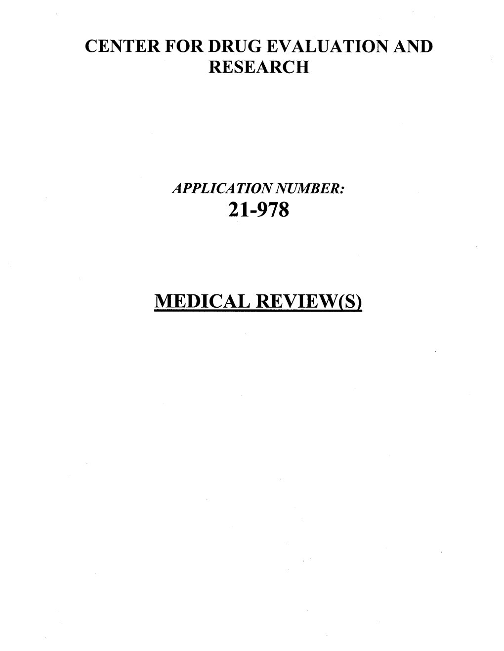 Medical Review~ Clinical Review