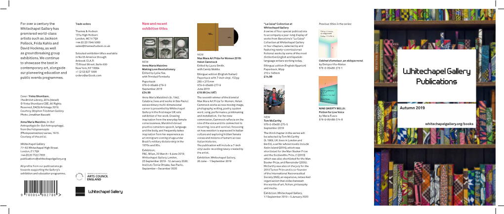 Whitechapel Gallery Publications