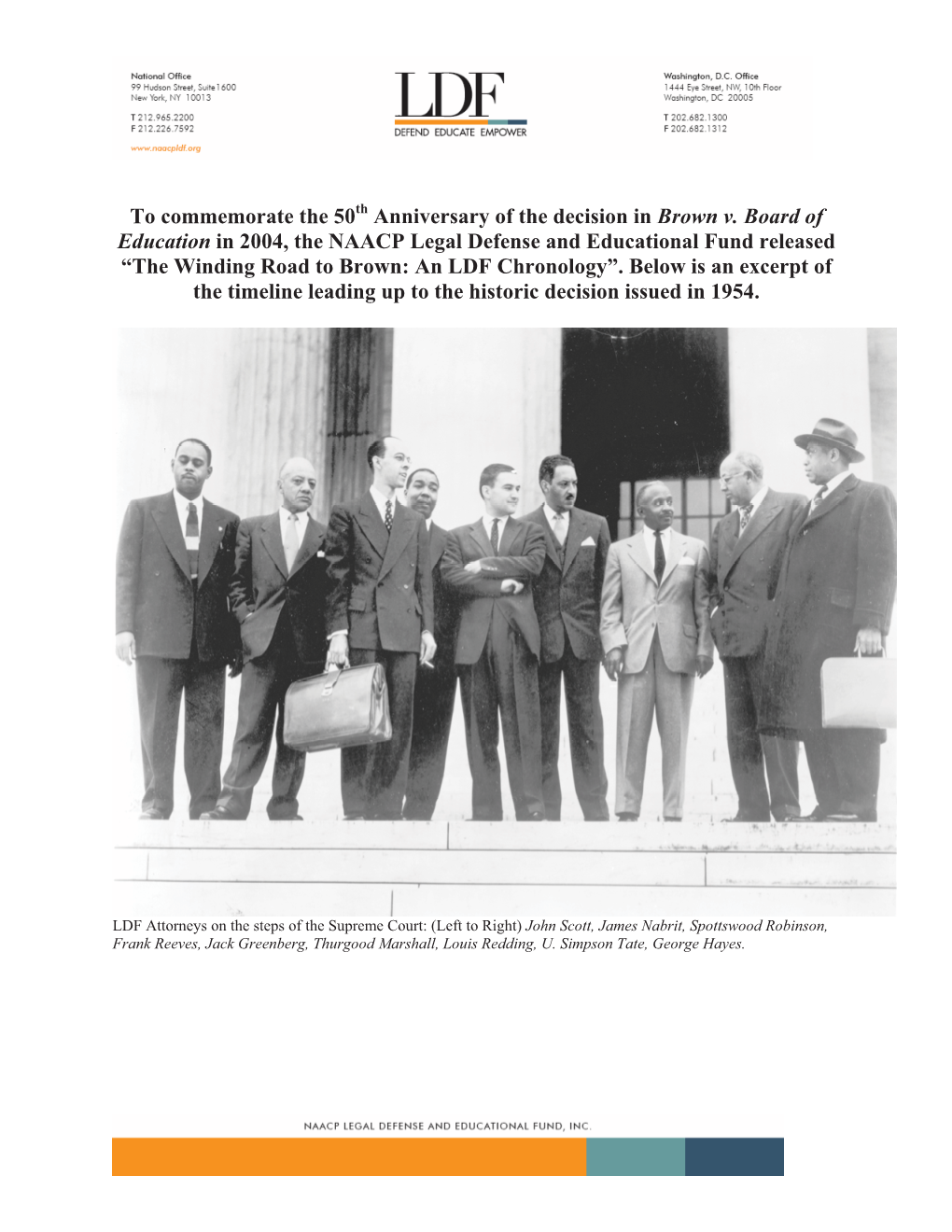 Excerpt from NAACP Brown Attorneys