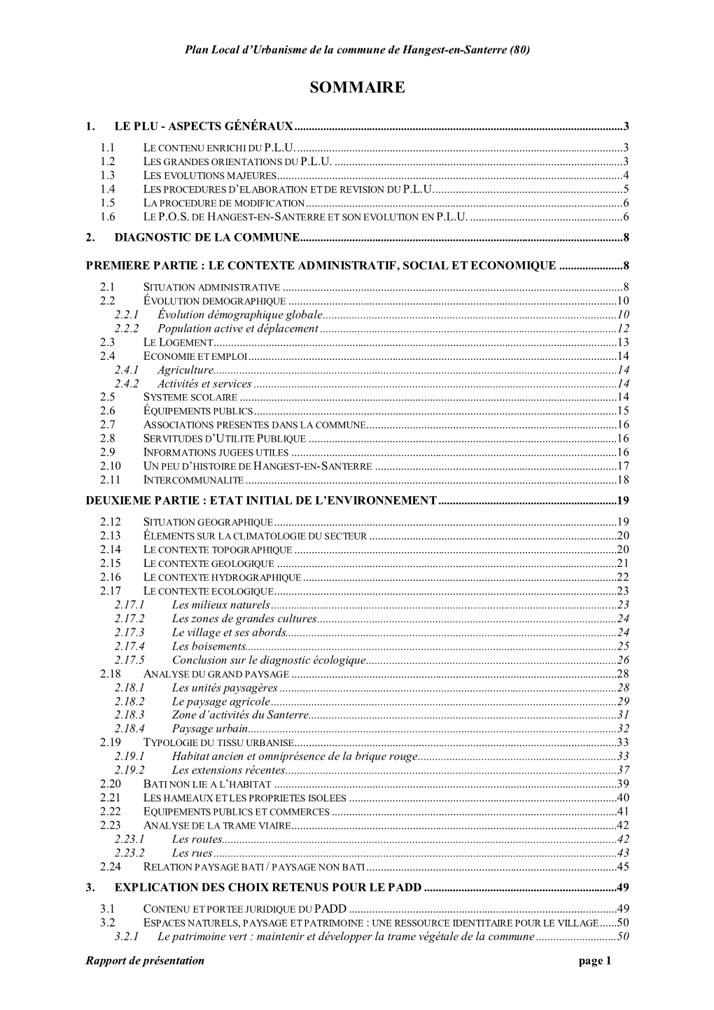 Rapport De Présentation HANGEST Approbation