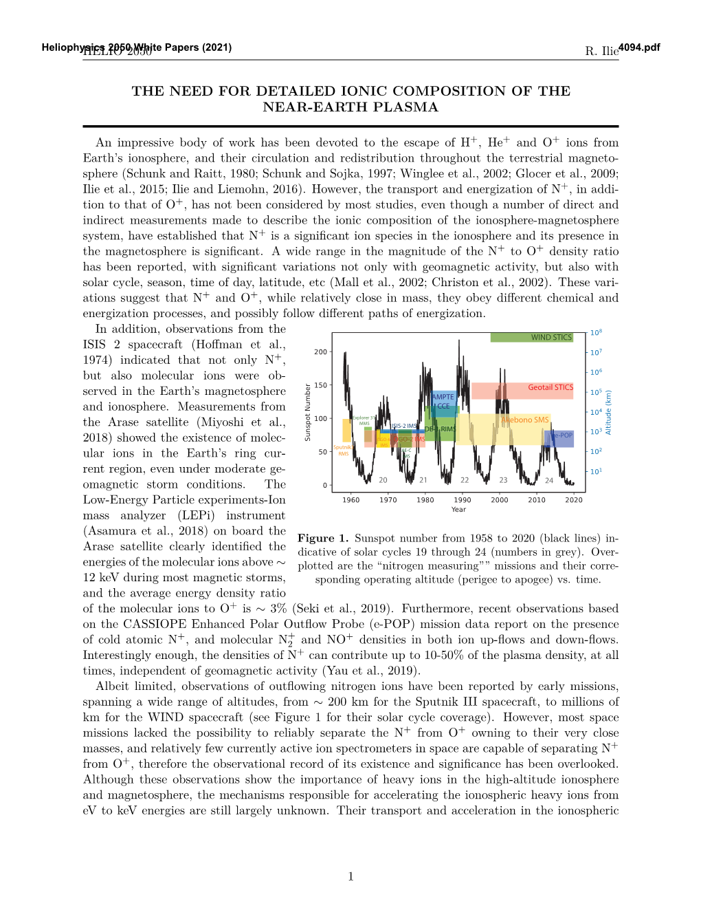 The Need for Detailed Ionic Composition of the Near-Earth Plasma