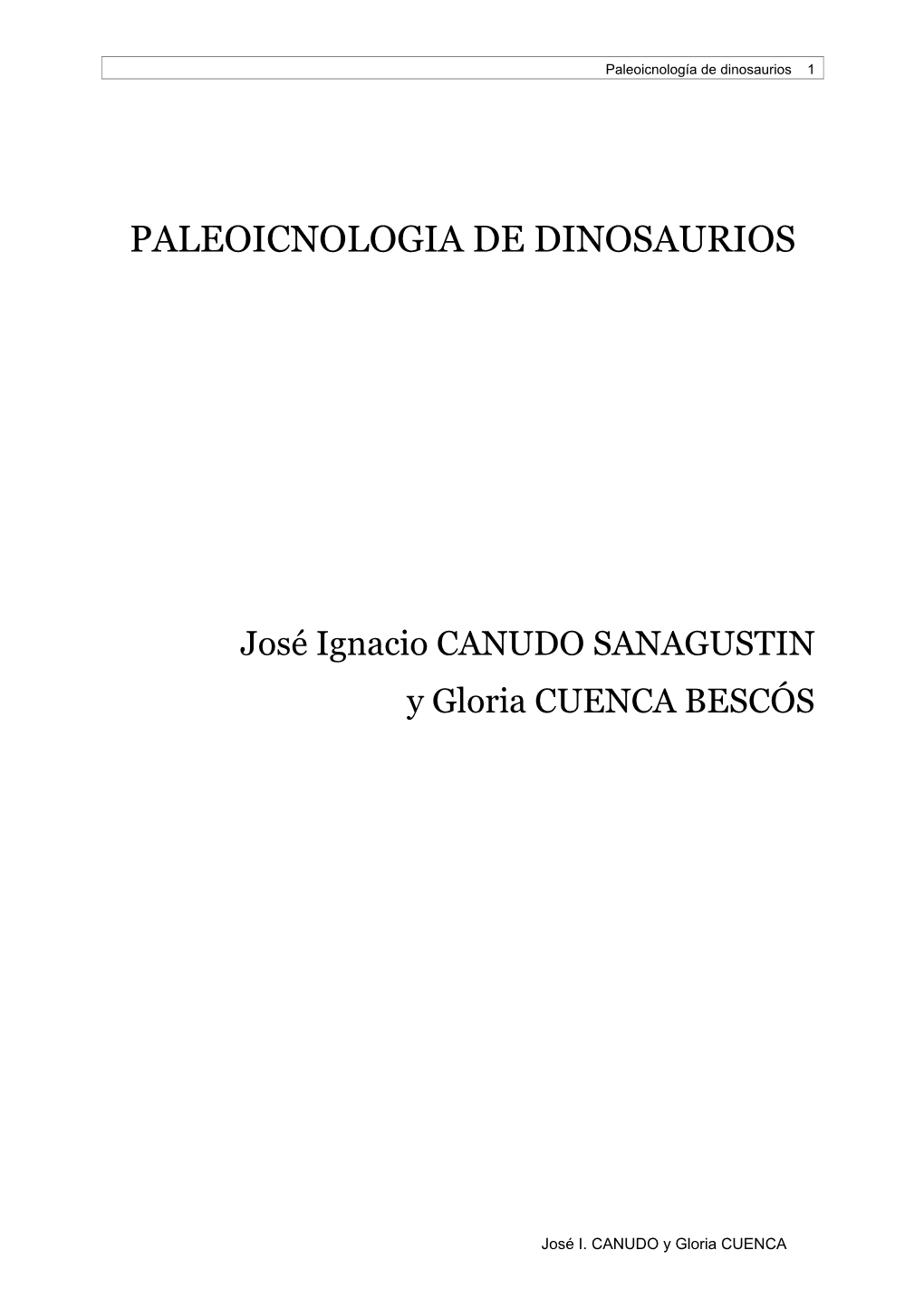 Paleoicnología De Dinosaurios 1