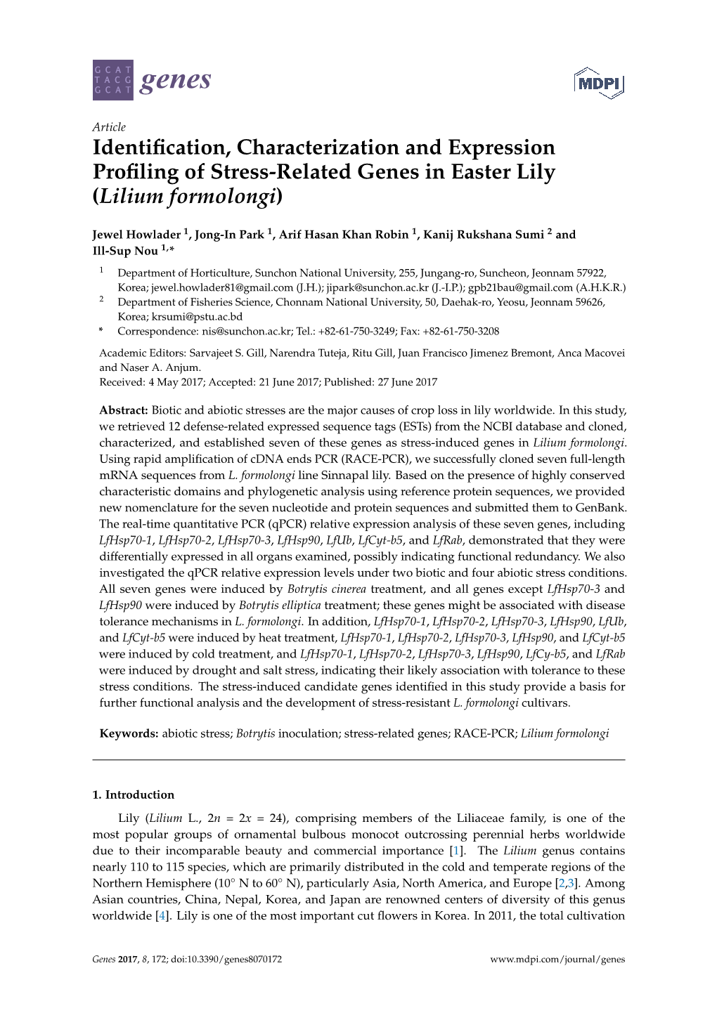 Identification, Characterization and Expression Profiling Of