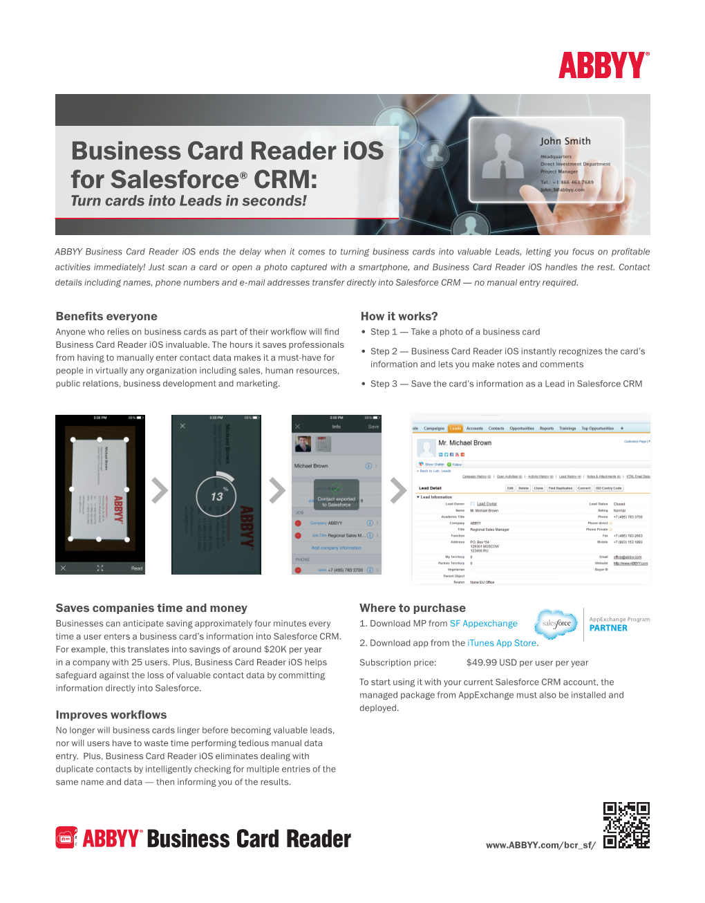 Business Card Reader Ios for Salesforce® CRM: Turn Cards Into Leads in Seconds!
