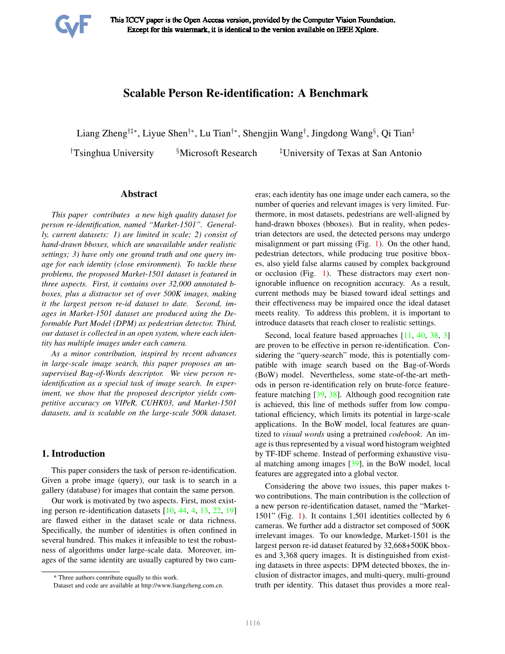 Scalable Person Re-Identification