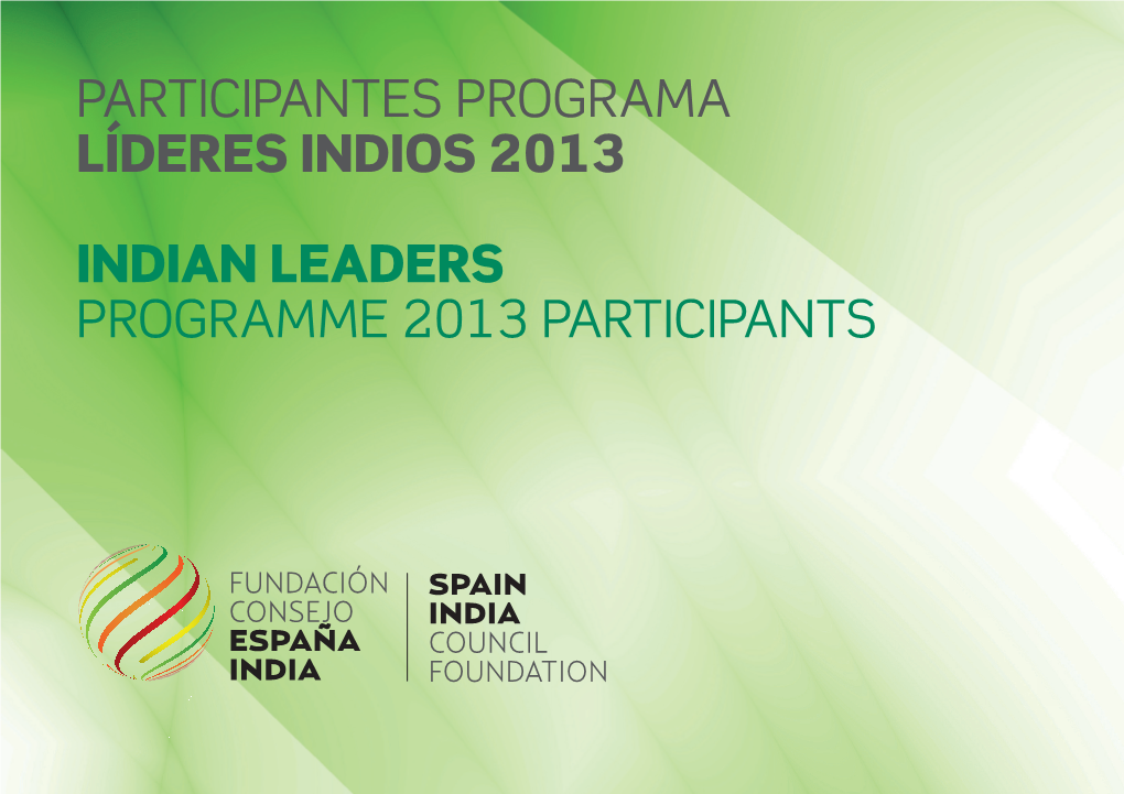 Indian Leaders Programme 2013 Participants