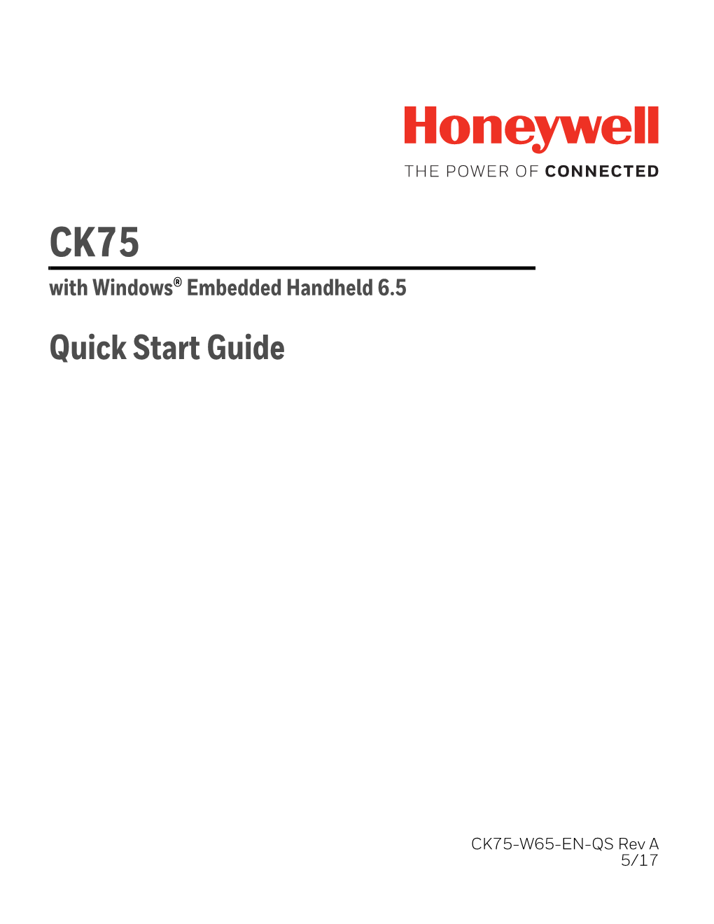 Quick Start Guide for Windows Embedded Handheld 6.5 Mobile