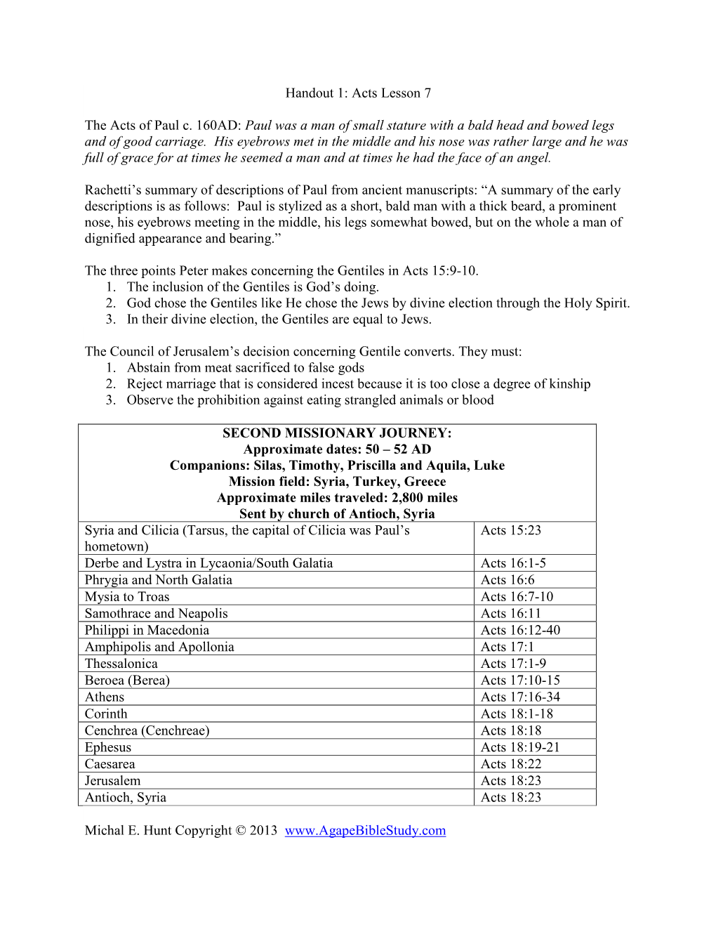 The Council of Jerusalem and St. Paul's Second Missionary Journey