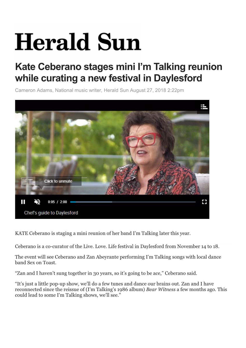 Kate Ceberano Stages Mini I'm Talking Reunion While Curating a New