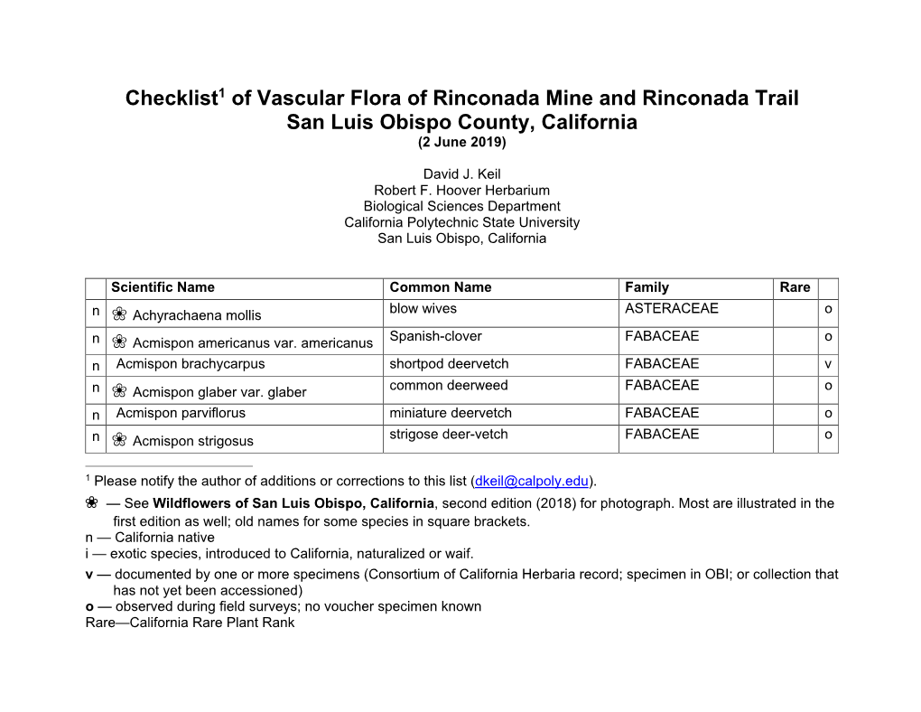 Rinconada Checklist-02Jun19