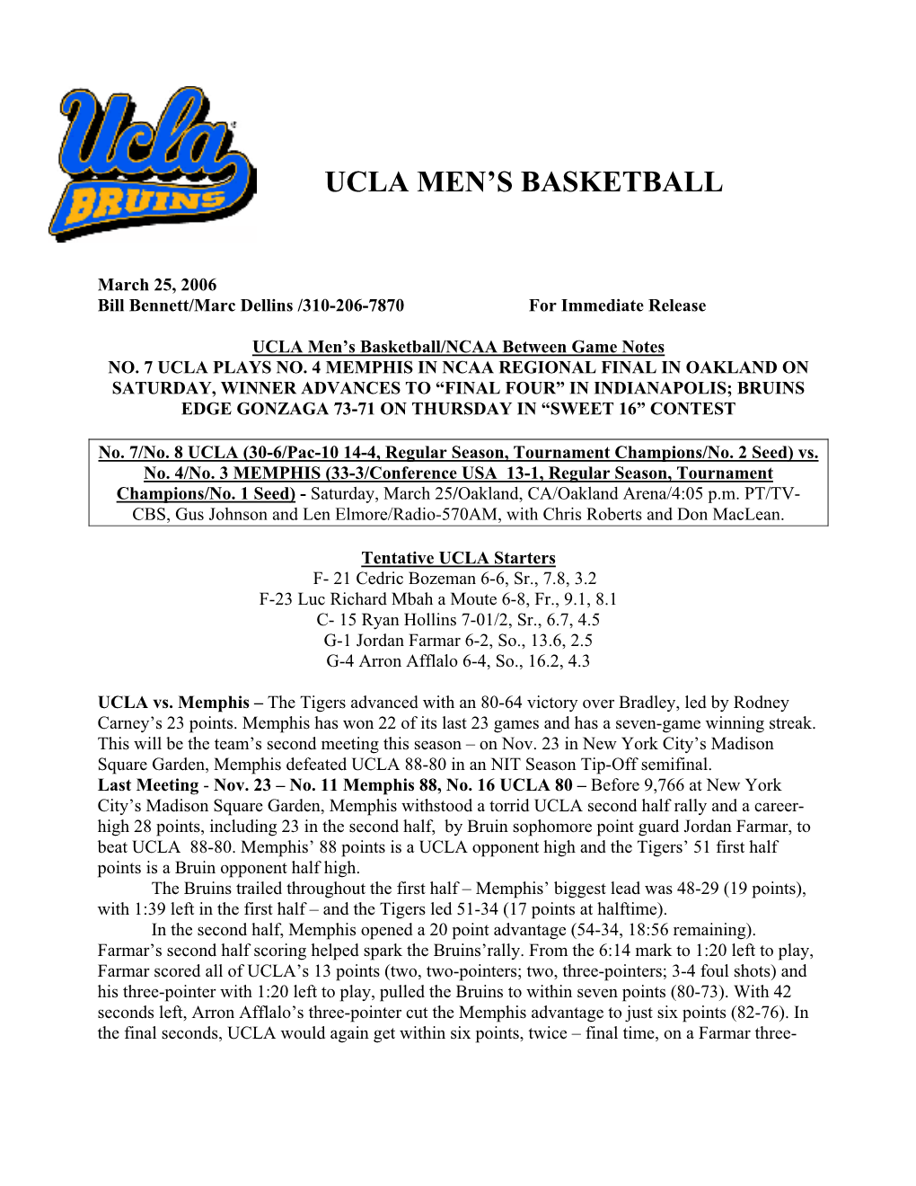 Ucla Men's Basketball