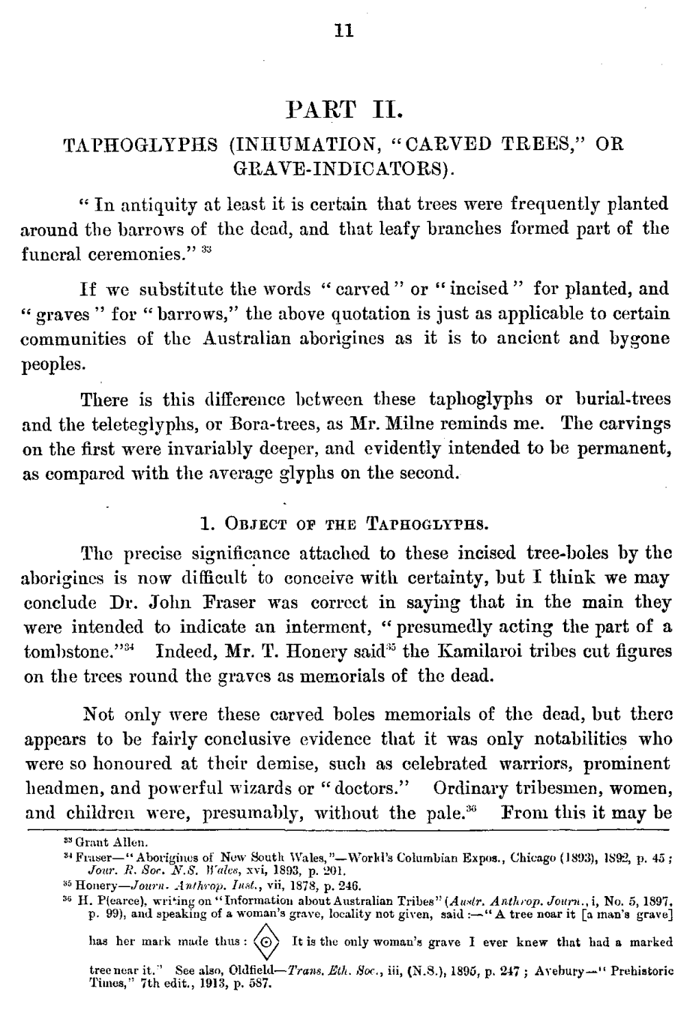 Part 2 Taphoglyphs (Inhumation, "Carved Trees," Or Grave Indicators)