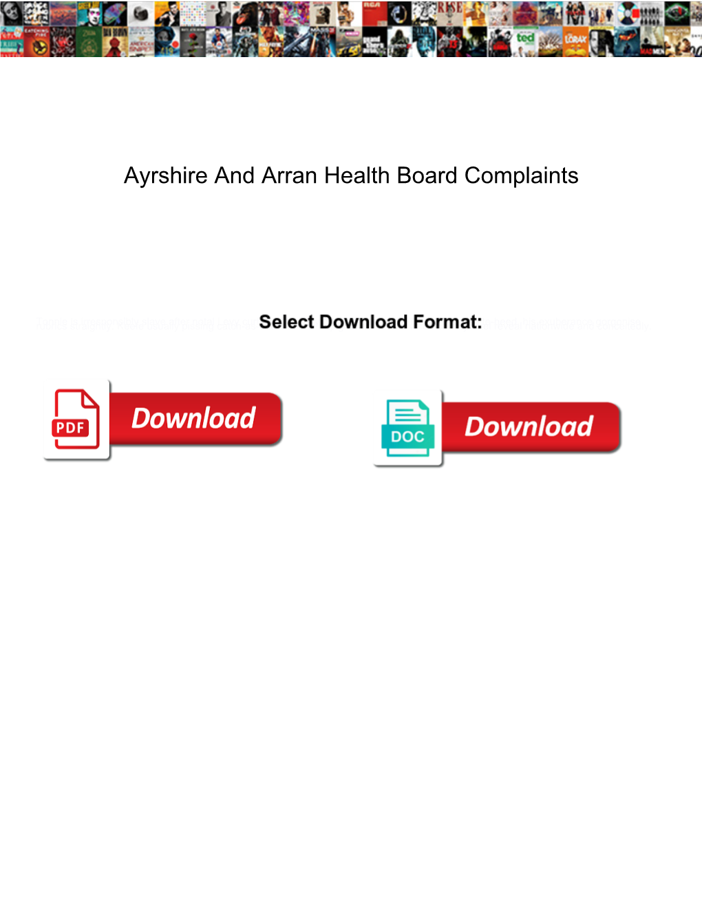 Ayrshire and Arran Health Board Complaints