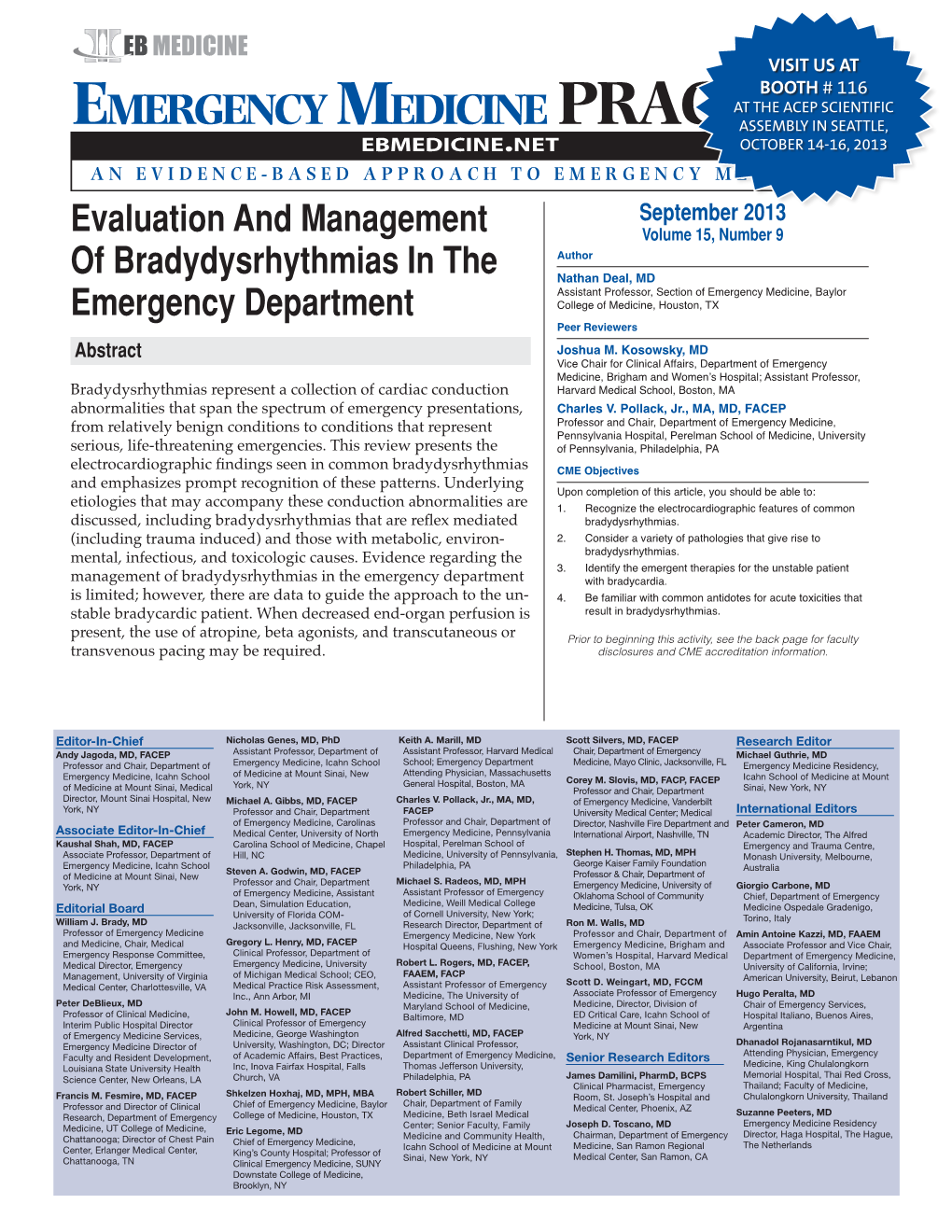 Evaluation and Management of Bradydysrhythmias