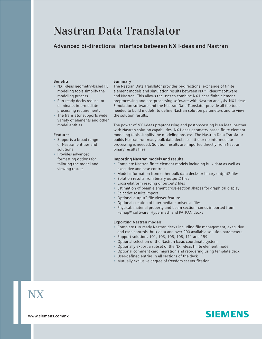 Nastran Data Translator