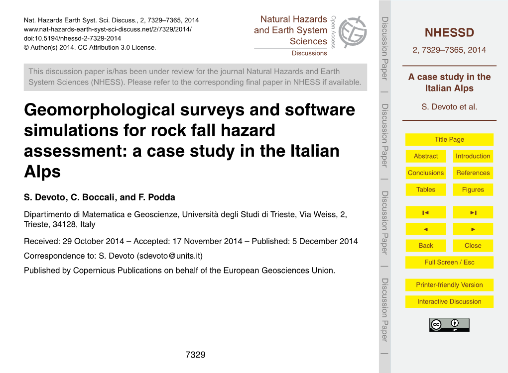 A Case Study in the Italian Alps