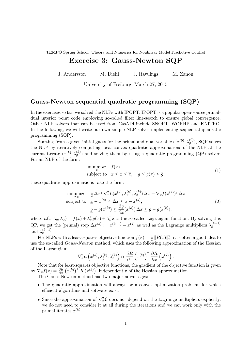 Gauss-Newton SQP