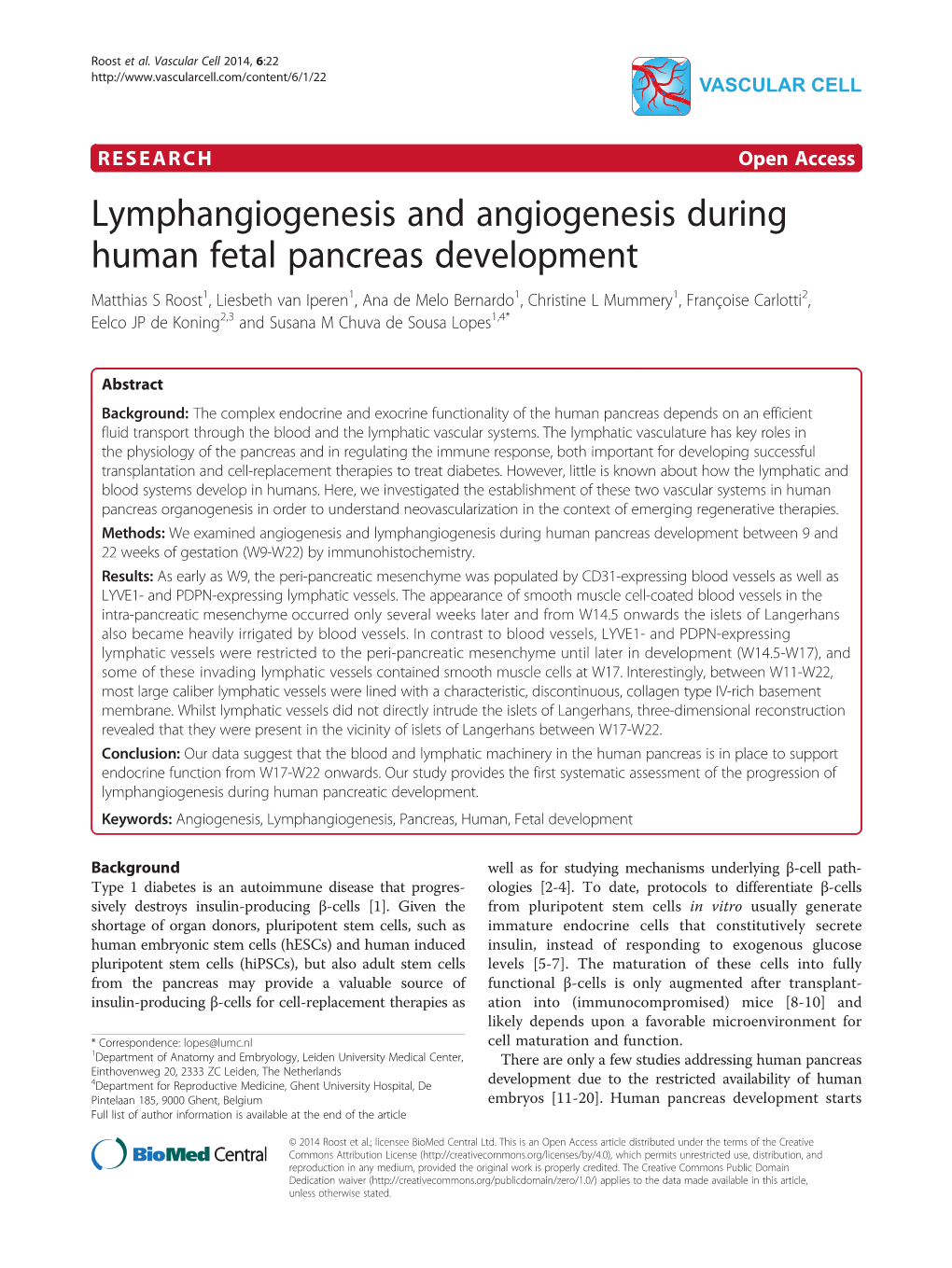 Lymphangiogenesis and Angiogenesis During Human Fetal